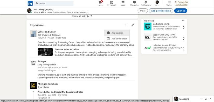 How to Share a New Job on LinkedIn