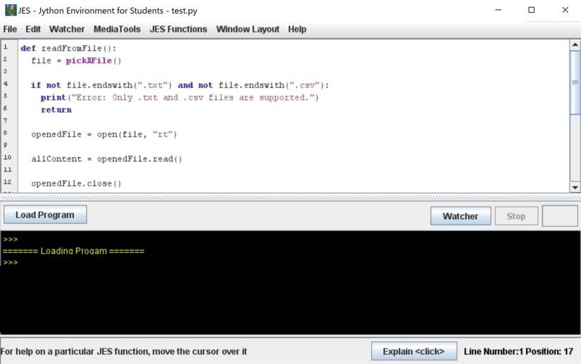 Jess Sample Loading Image How to Read and Write Files in a JES Application