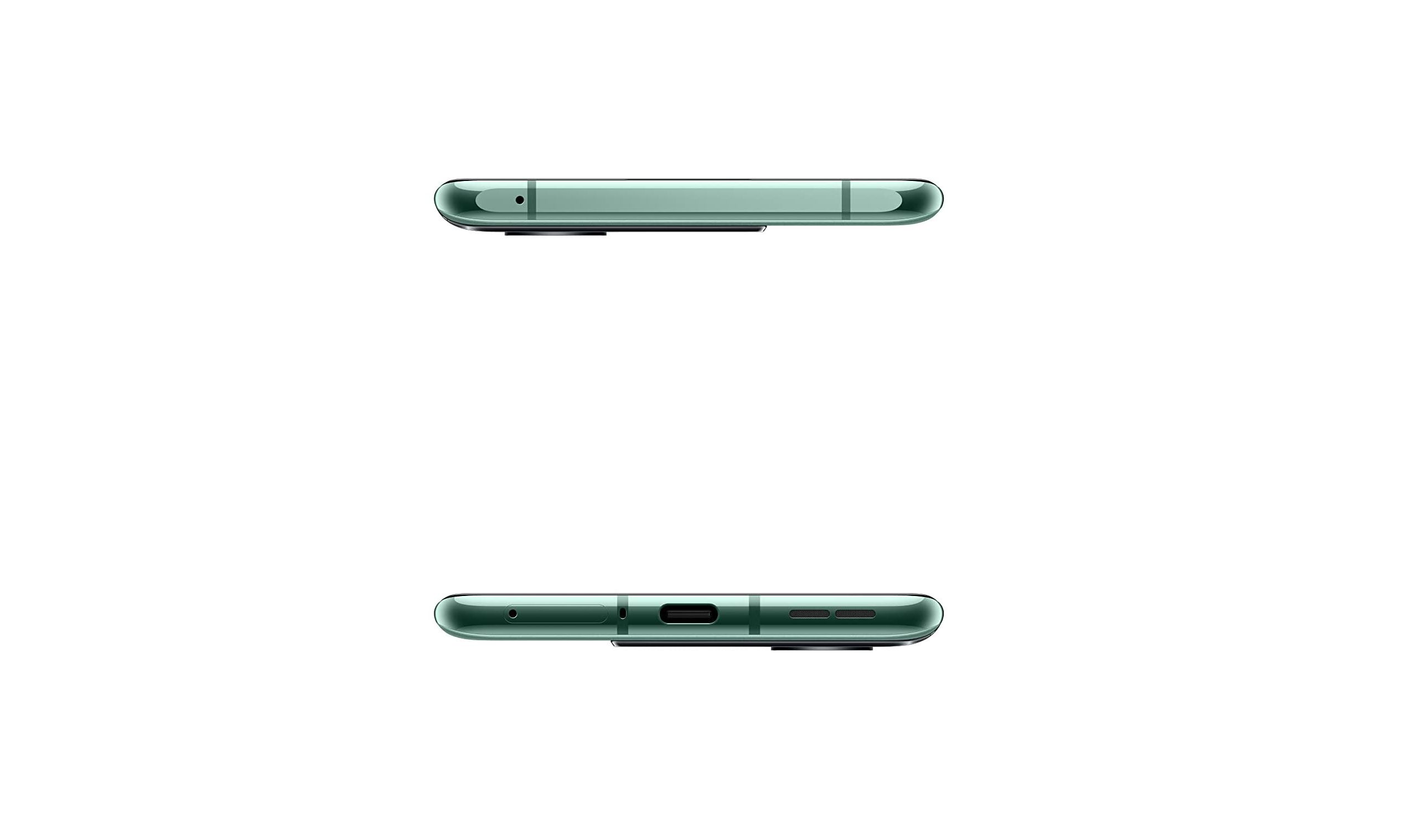 oneplus 10 pro smartphone with emerald forest finish and featuring usb c port
