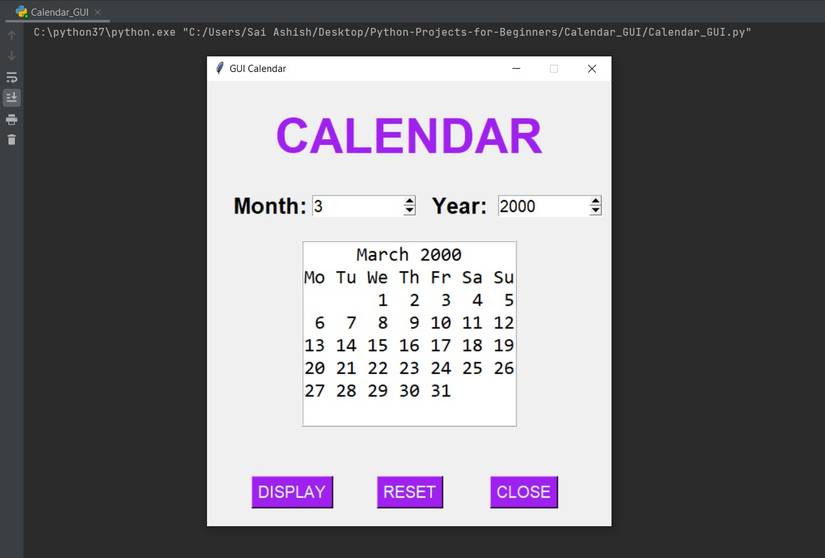 How to Build a GUI Calendar Using Python