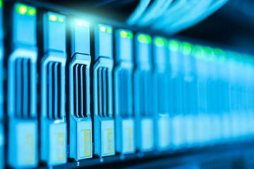Close up of servers