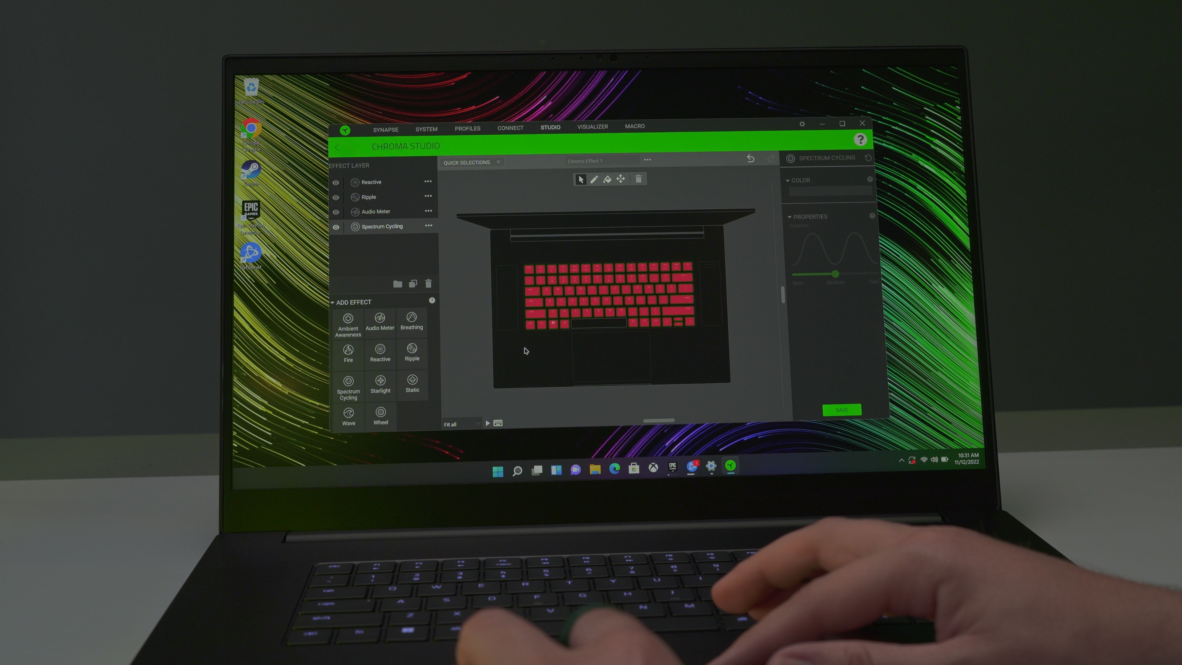 Razer Blade 17 - سفارشی کردن صفحه کلید