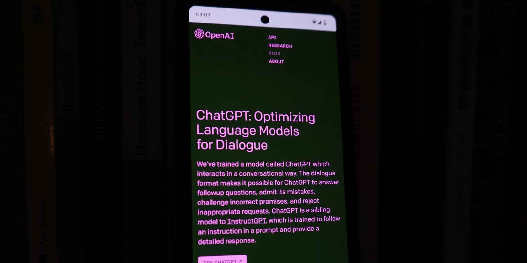 Photo of ChatGPT on a phone