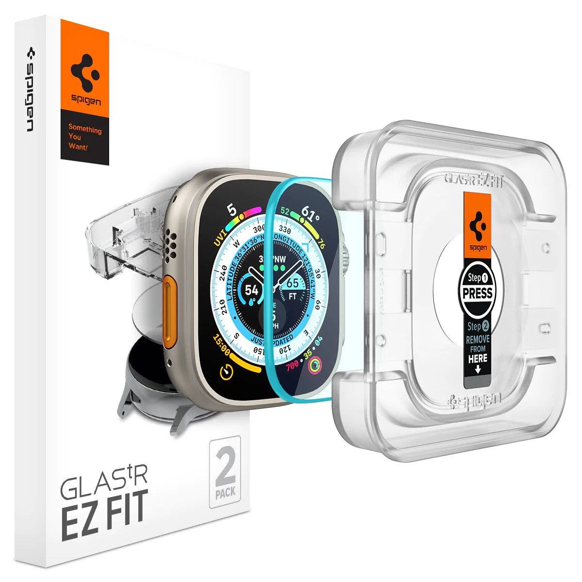 Spigen EZ FIT Glas.tR Screen Protector for Apple Watch Ultra (49mm)