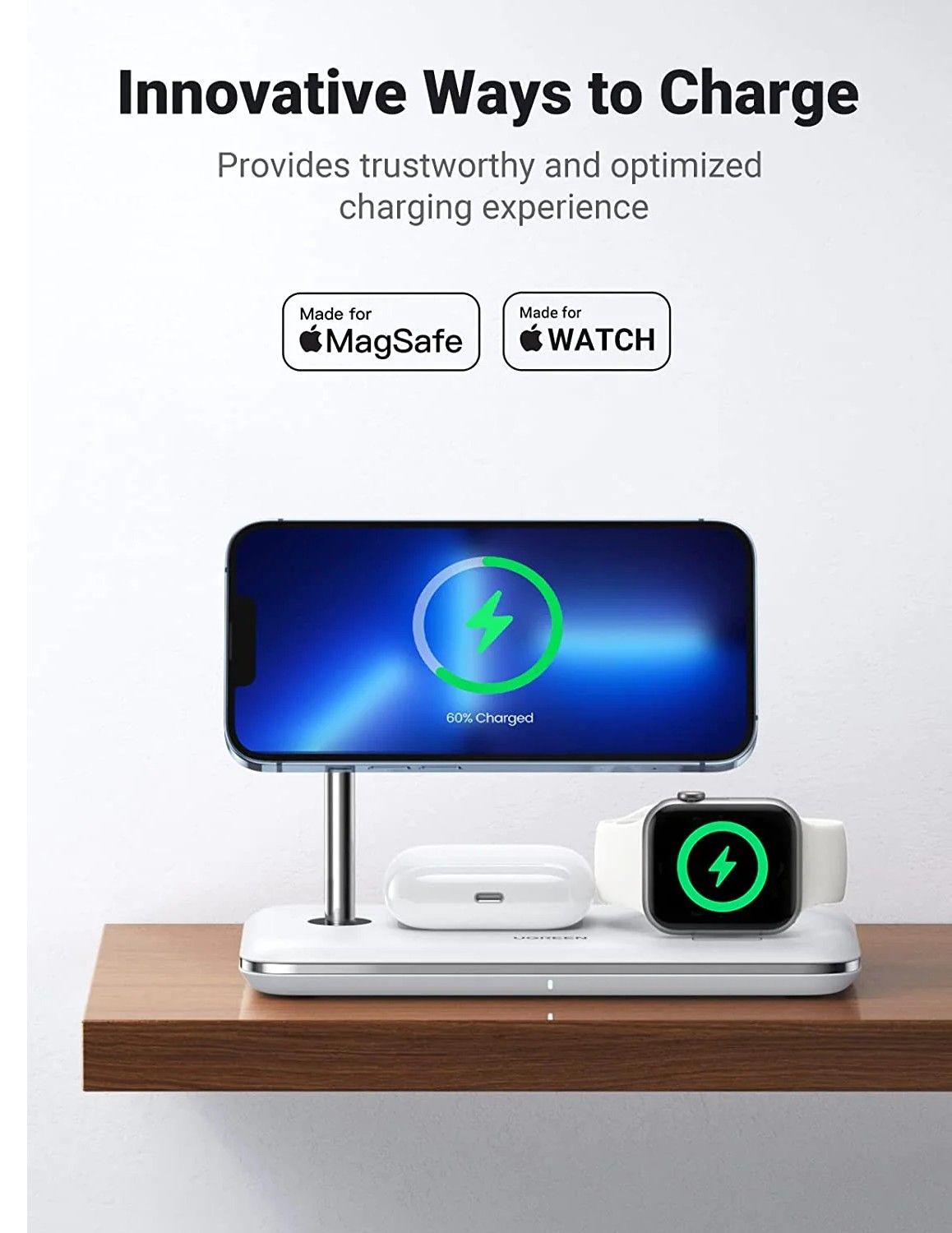 Station de recharge sans fil MagSafe 3-en-1 Ugreen-1