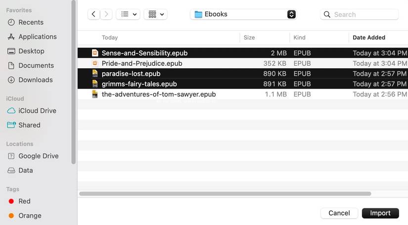 How to Import Ebooks Into Apple Books on a Mac