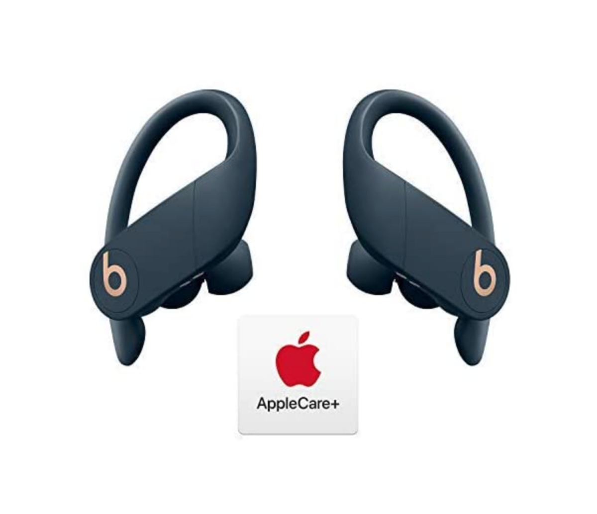 A pair of Beats Powerbeats Pro headphones with AppleCare+ promotion