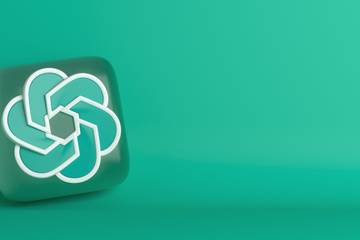 chatgpt openai logo on green background feature