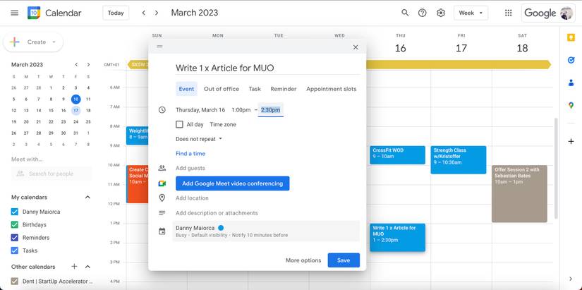 How to Plan Your Week in Google Calendar