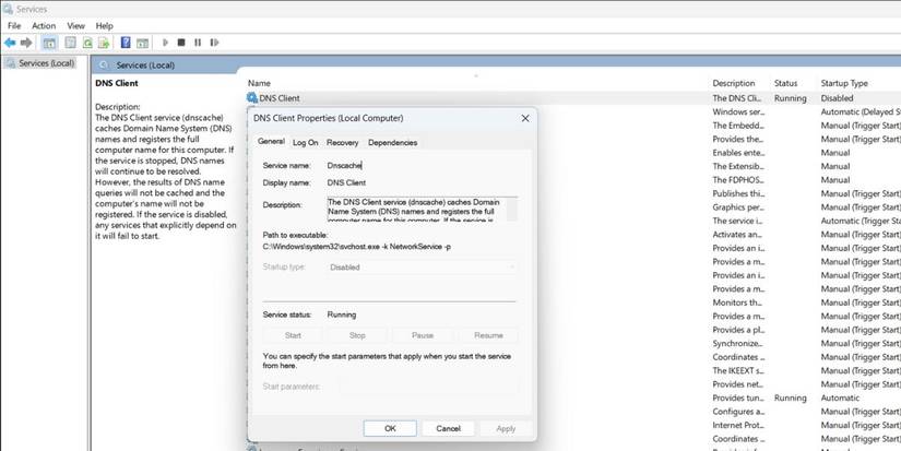 How to Configure the DNS Client Service in Windows 11