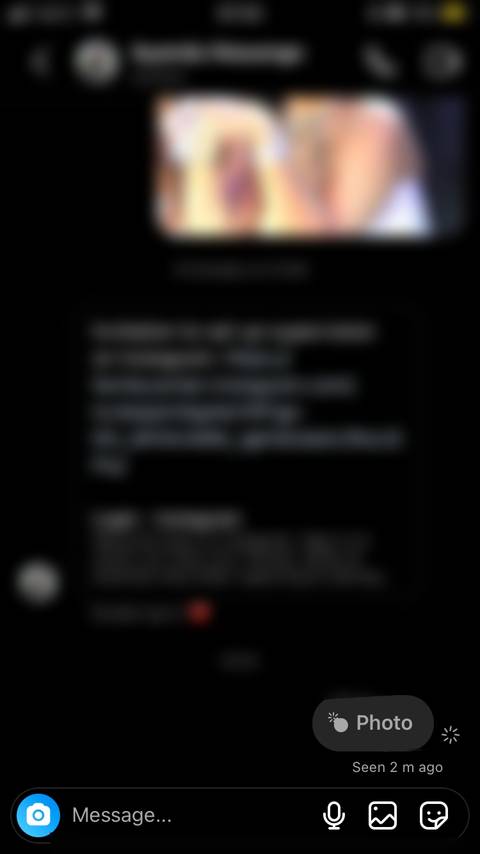 disappearing photo screenshot notification in sender's Instagram chat