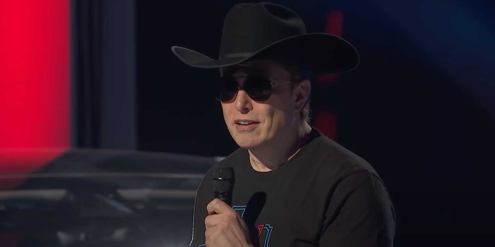Elon Musk in a cowboy hat