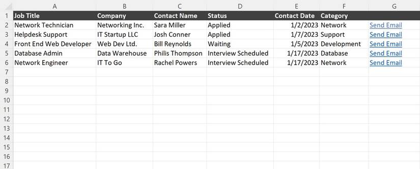 Job 5 Excel 3 Ways to Organize Your Job Search With Excel Spreadsheets