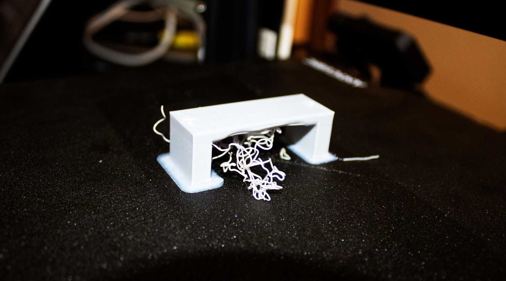 A failed 3D print because of orientation