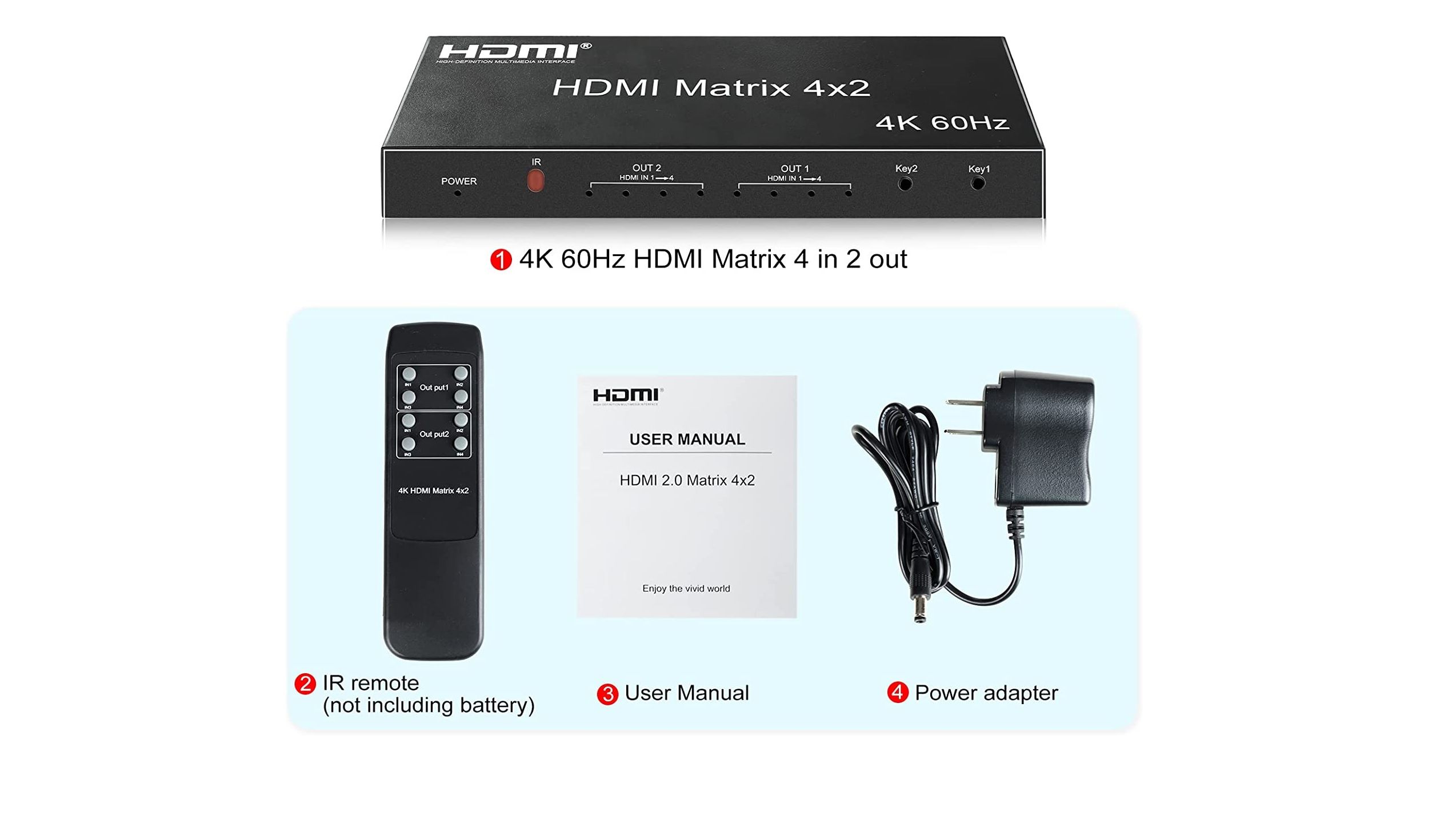 همه چیز با ماتریس hdmi ferrisa 4 in 2 همراه است