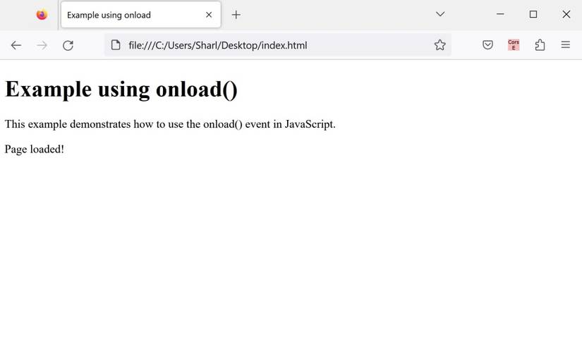 What Is HTML/JS Onload and How Does It Work?