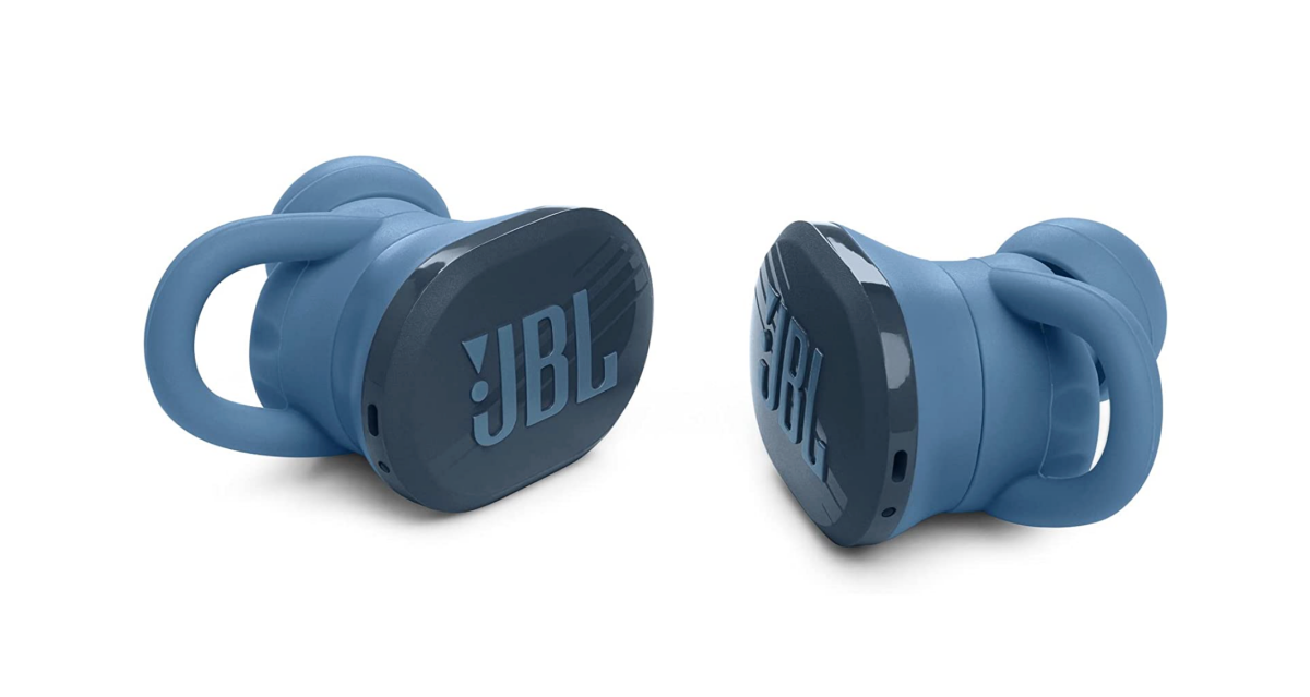A.pair of JBL Endurance Race earbids
