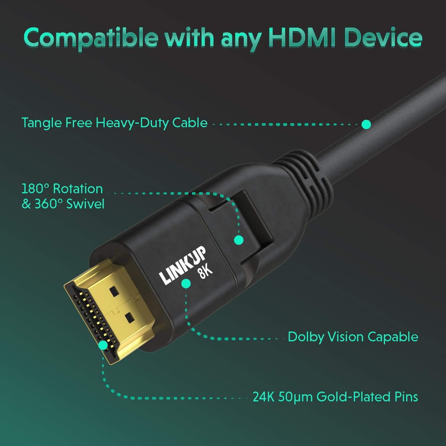 LINKUP Ultra High-Speed HDMI 2.1 8K Cable Specs
