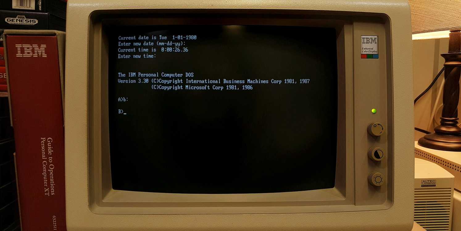 IBM 5154 setup from the late 1980s