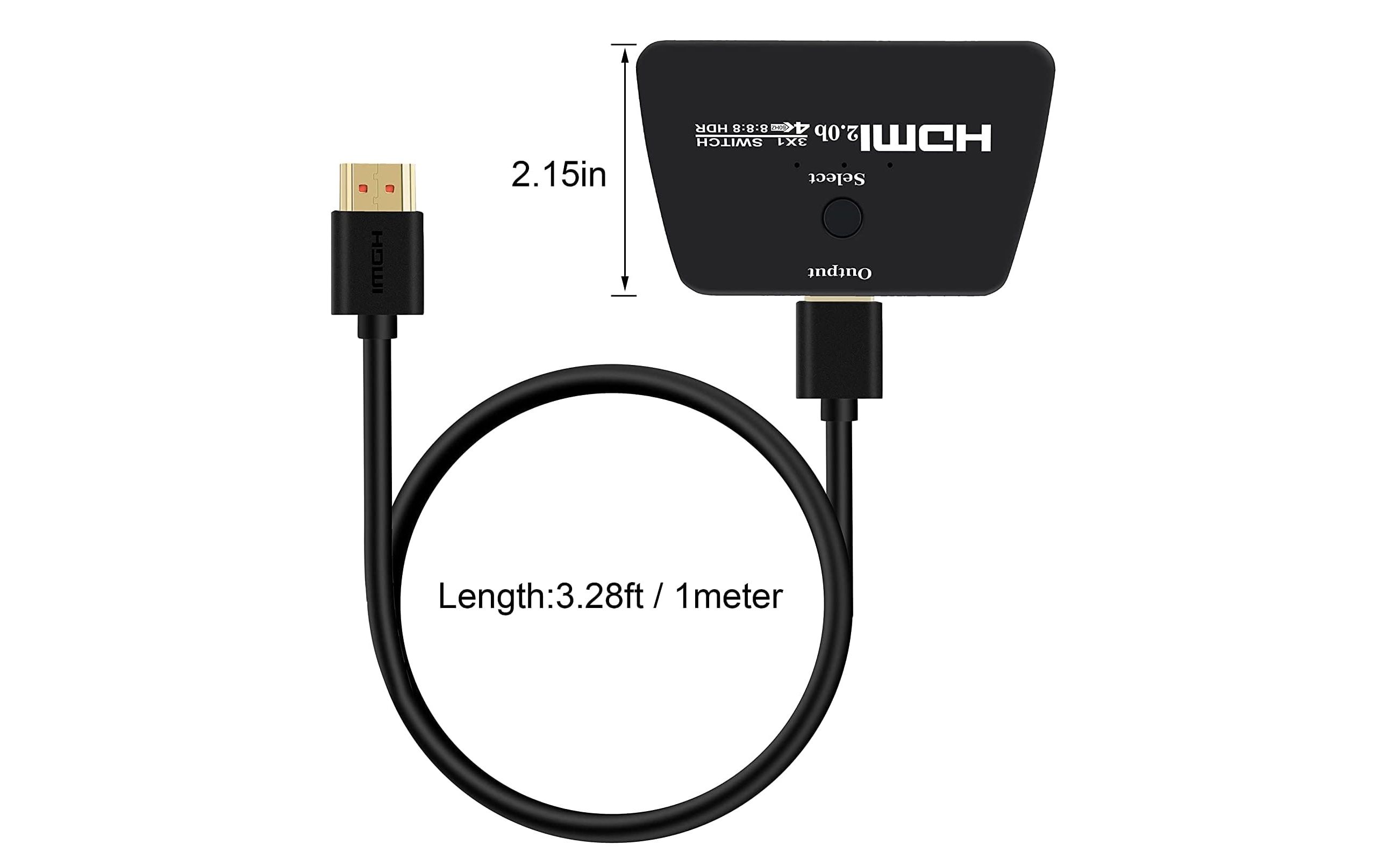 ابعاد سوئیچر hdmi newcare 3 in 1