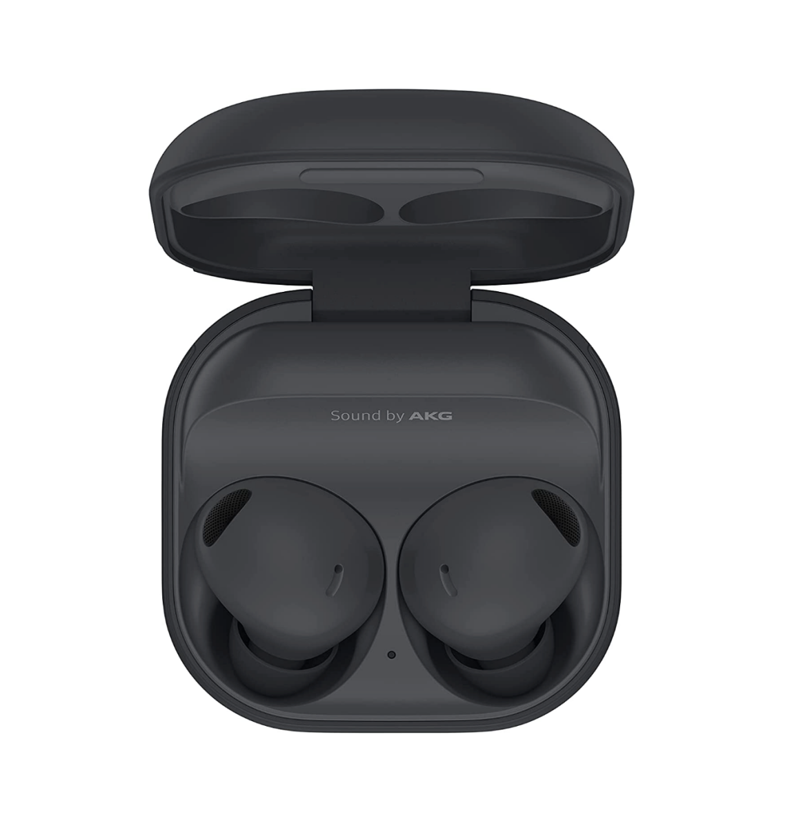 A pair of Samsung Galaxy Buds 2 Pro in their charging case