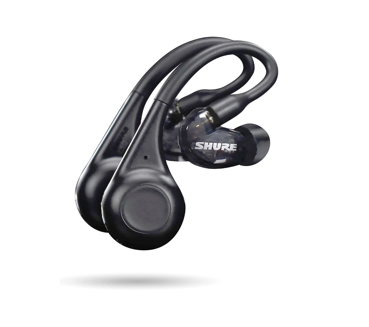 A pair of Shure AONIC 215 TW2 earbuds