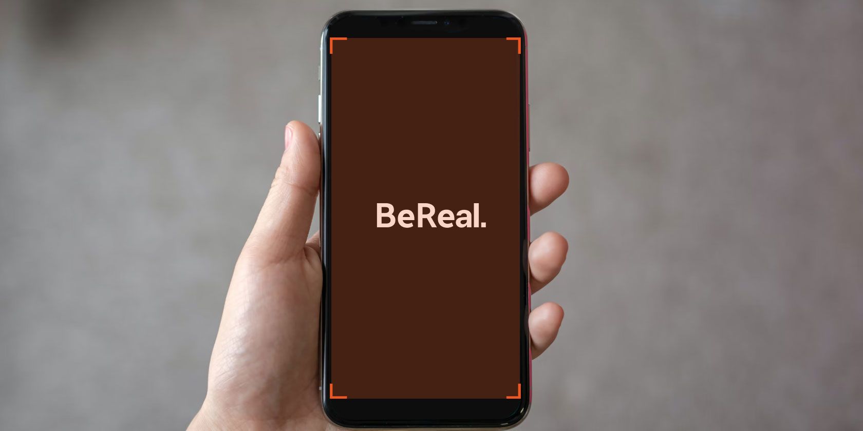 BeReal logo on smartphone screen