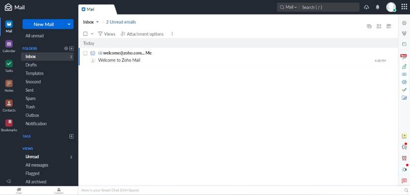 The Home Page of Zoho Mail