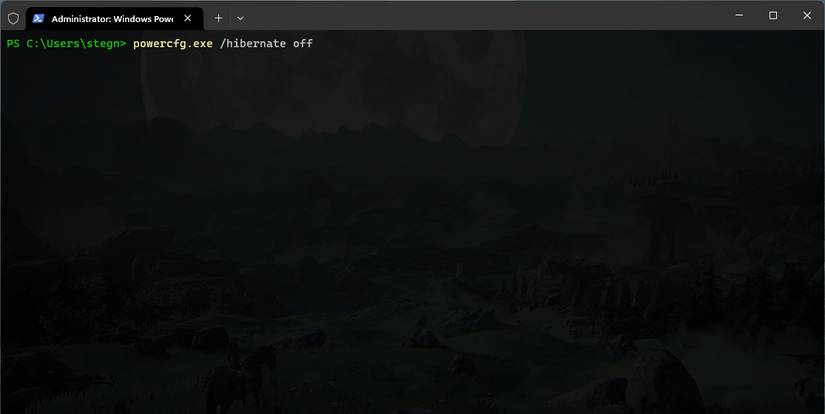 Windows Disable Hibernation