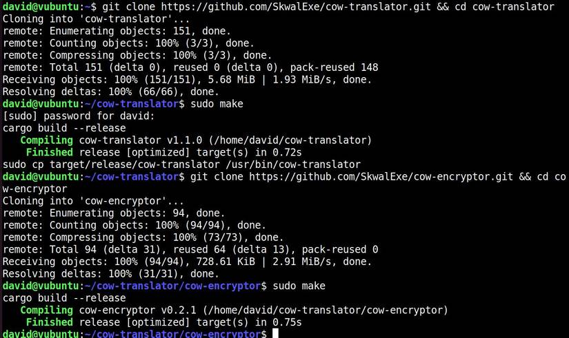 Cow-encryptor Turns Your Secret Documents Into a Series of Moos