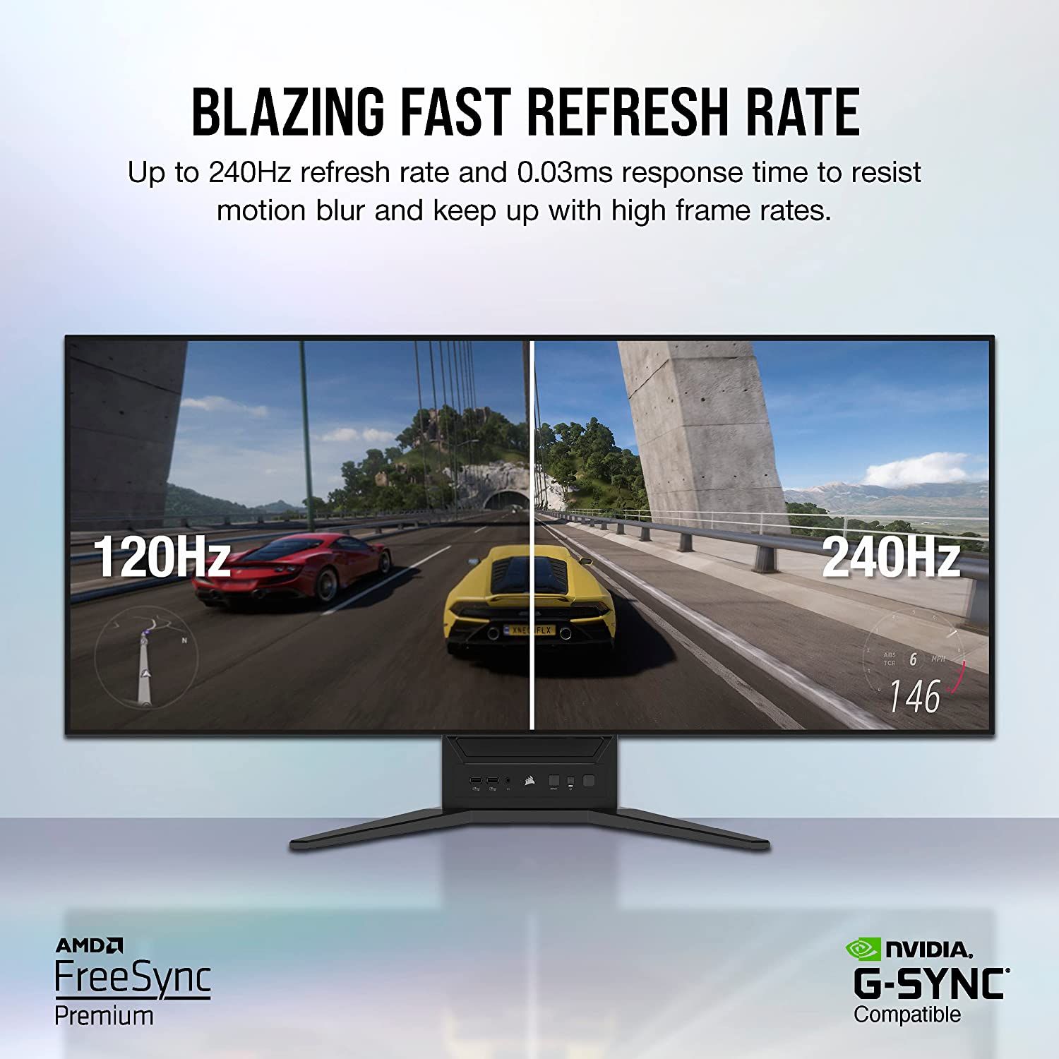 Taux de rafraîchissement du Corsair XENEON Flex 45WQHD240