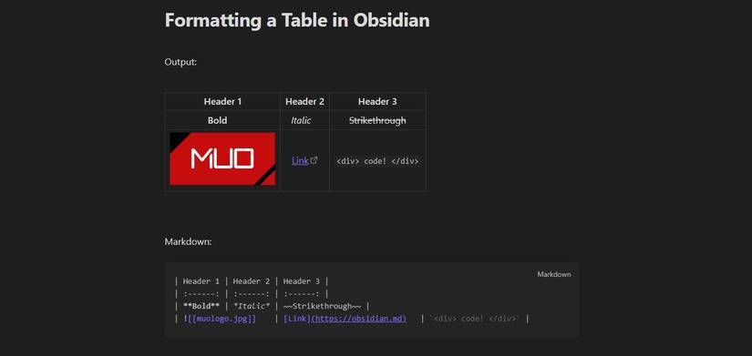 How to Create Tables in Obsidian