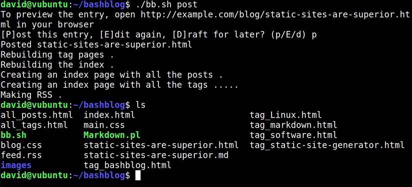 Create a Great-Looking Static Blog From Your Linux Terminal With Bashblog