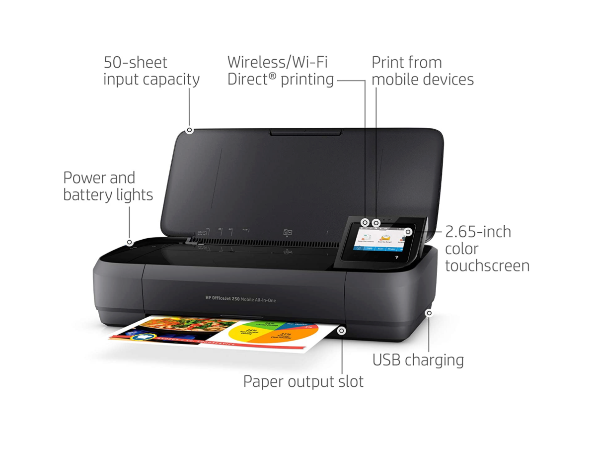 ویژگی های چاپگر پرتابل HP OfficeJet 250 All-in-One