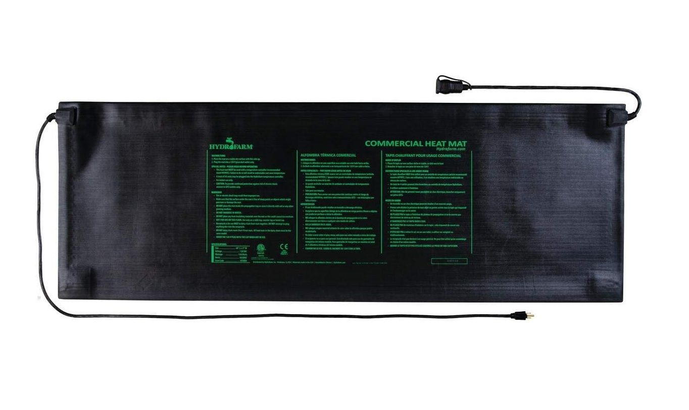the hydrofarm mtmdu heating mat featured in black