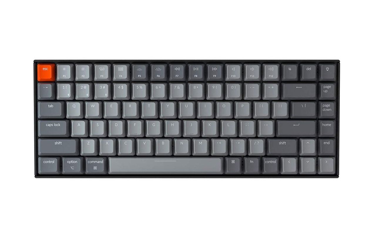 the keychron k2 mechanical bluetooth keyboard with a 75-percent layout