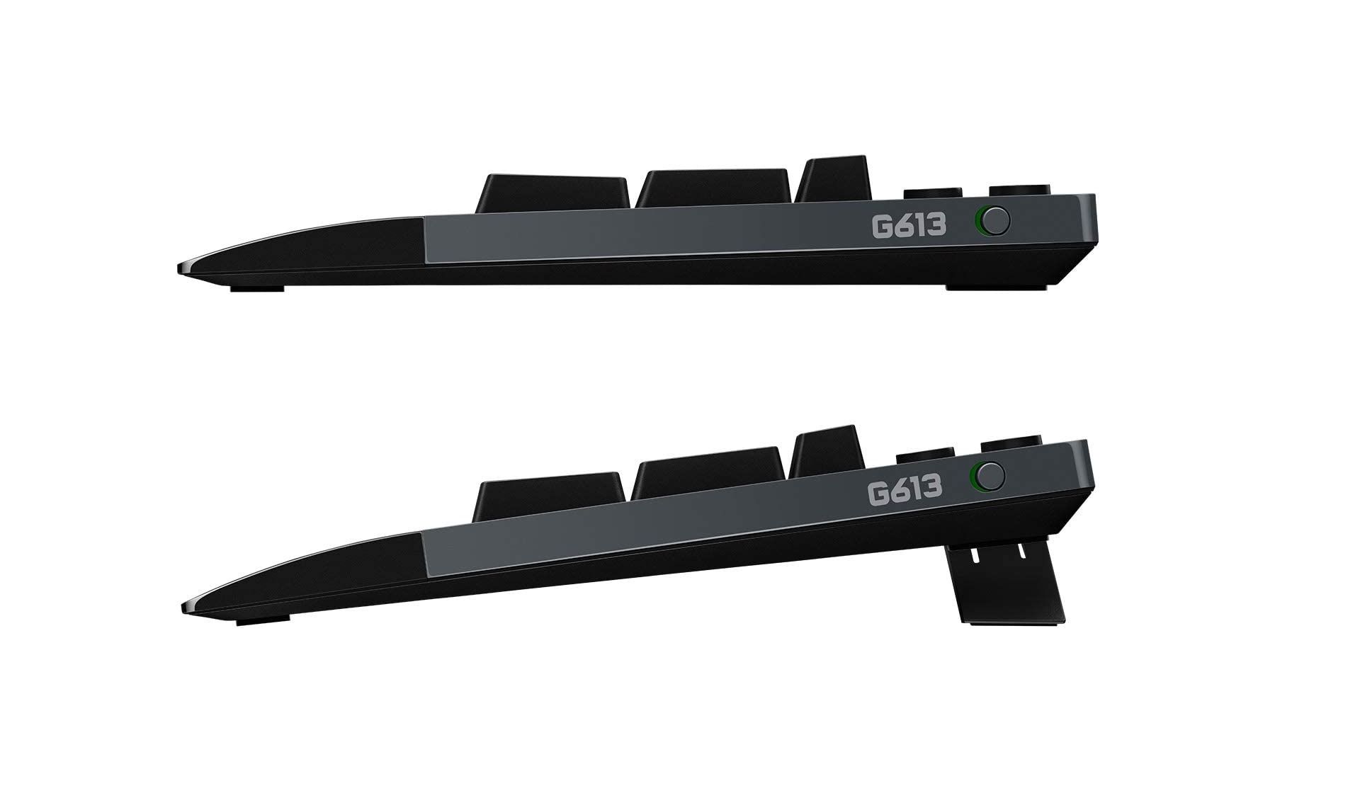 the adjustable height featured on the logitech g613 gaming keyboard