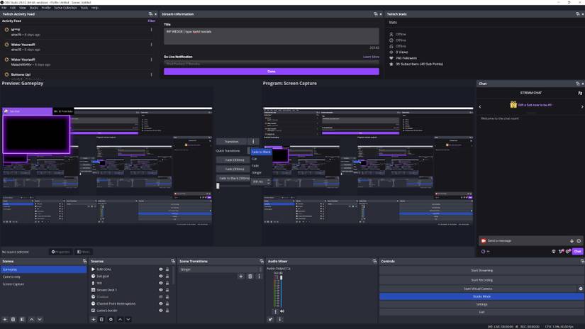 How to Add a Scene Transition to Your Twitch Stream in OBS