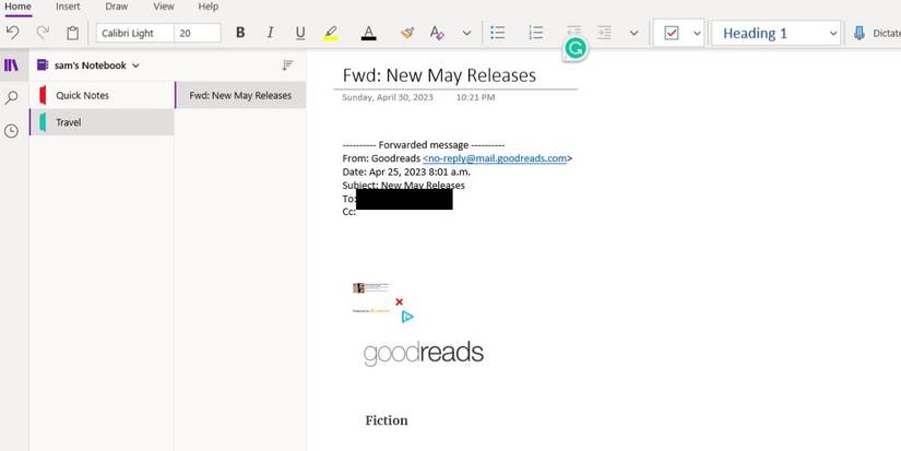 How to Send Emails Directly to Microsoft OneNote