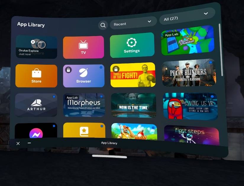 Meta Quest Library Menu How to Browse Immersive Content on Meta Quest TV