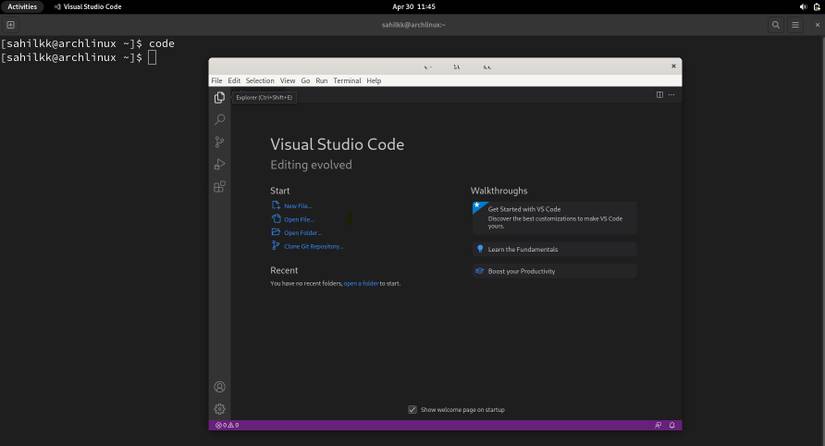 How to Install Visual Studio Code on Arch Linux
