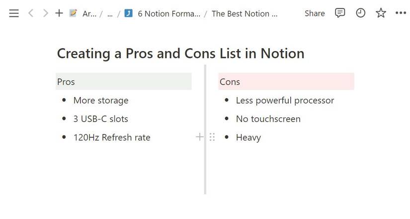 6 Notion Formatting Tricks for Effortless Note-Taking