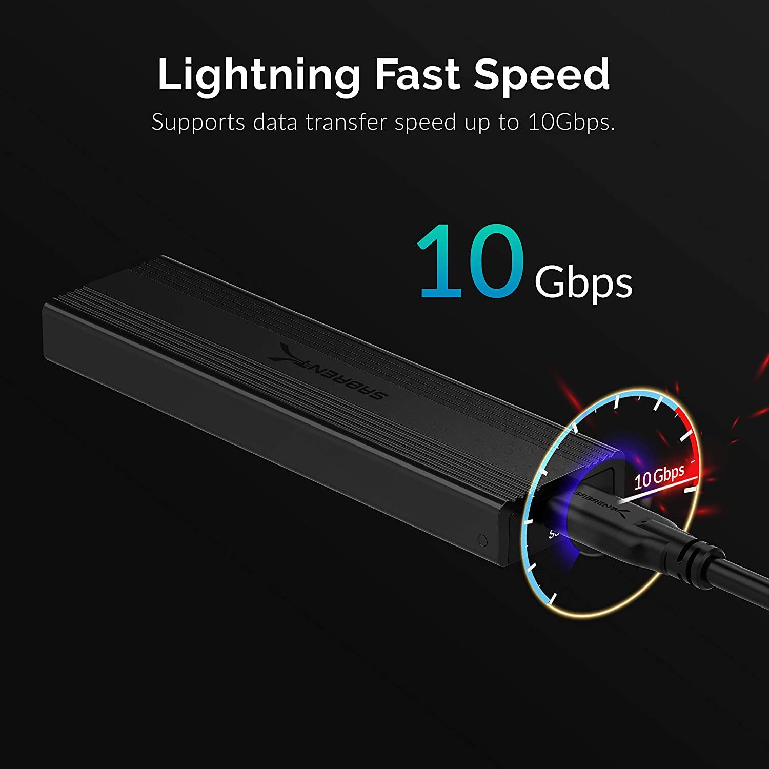 Vitesse du boîtier SABRENT M.2 PCIe NVMe