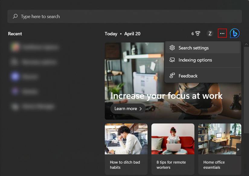 How to Get Rid of the Illustrations Inside Windows Search