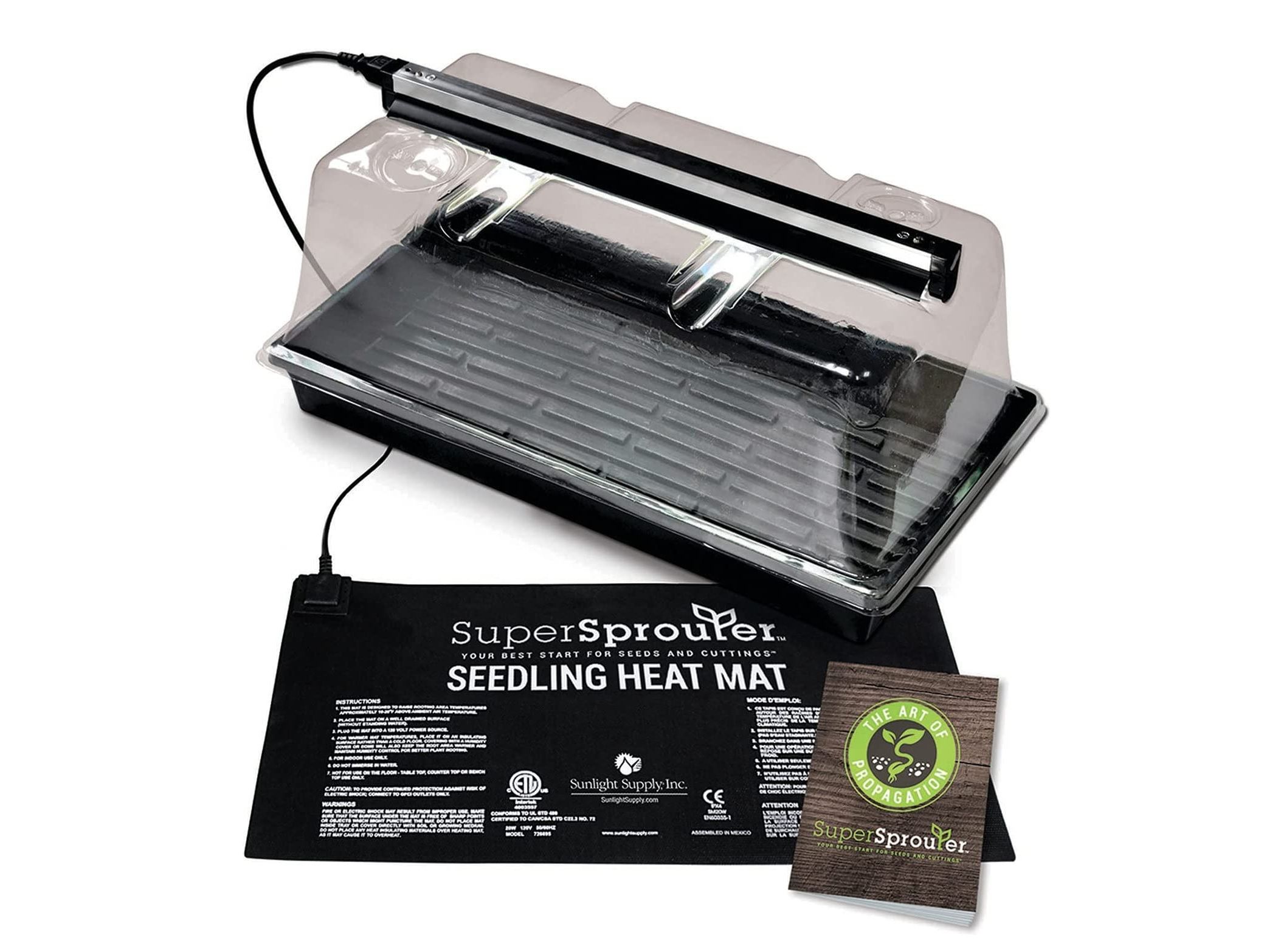 the super sprouter premium heated propagation kit with tray and heating mat