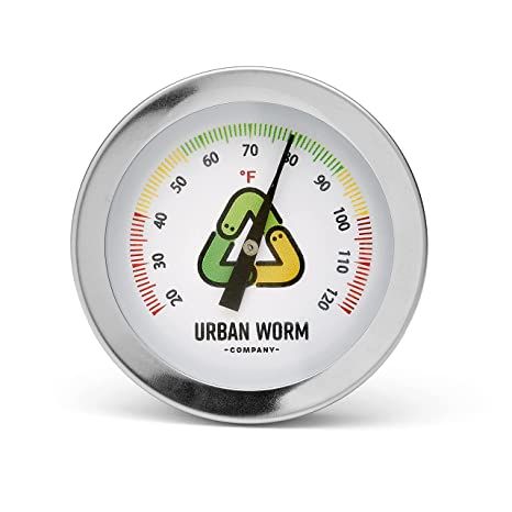 Urban Worm soil thermometer front view