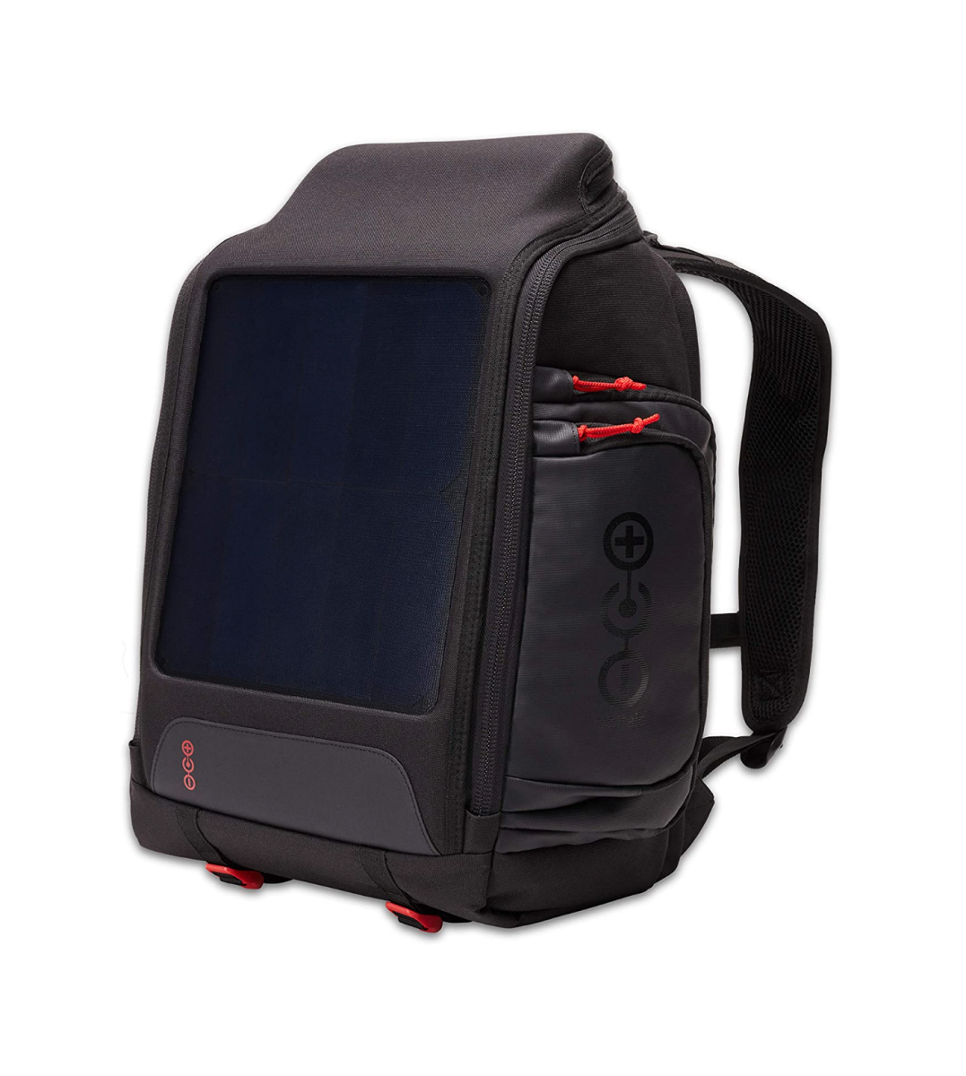 A black Voltaic Systems OffGrid Solar Backpack Charger
