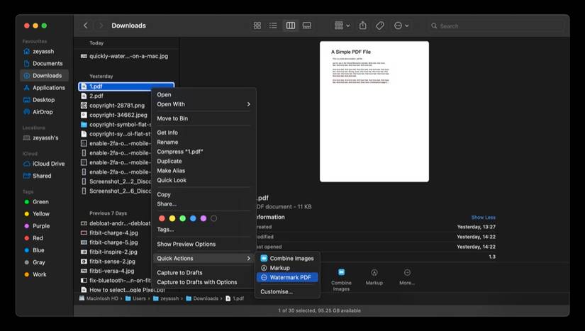 How to Quickly Watermark PDFs on a Mac Using Automator