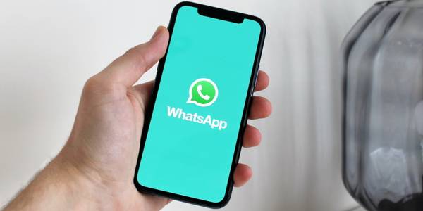 WhatsApp logo on an iPhone