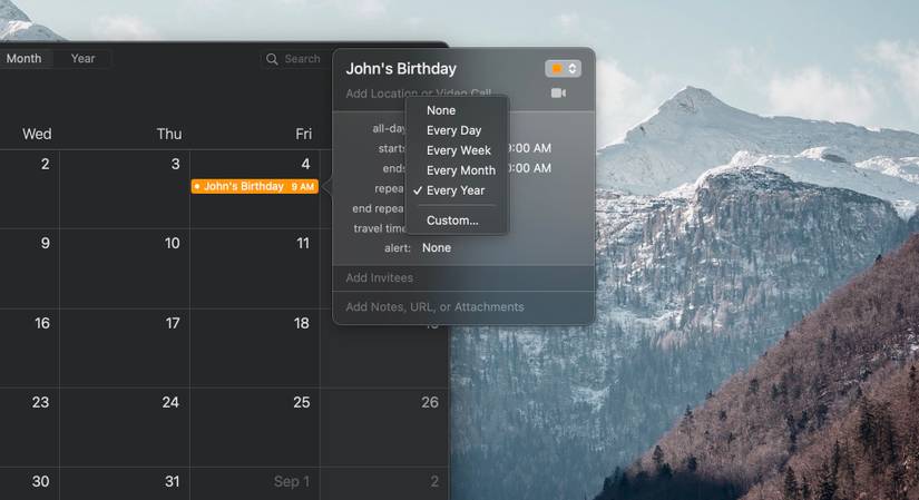 How to Add Yearly Events to Apple’s Calendar App
